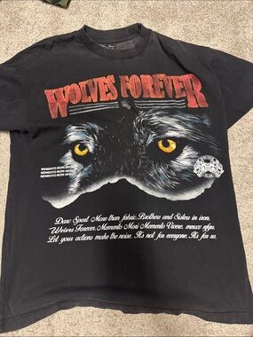 Darc Sport Wolves Forever Graphic Tee - Black with Yellow Eyes